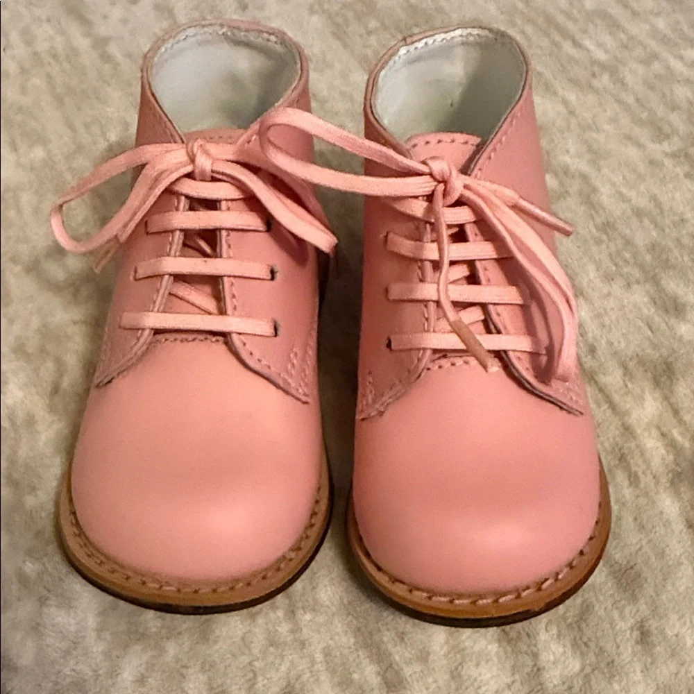 Josmo Toddler Pink Lace-Up Boots - Picture 4 of 7
